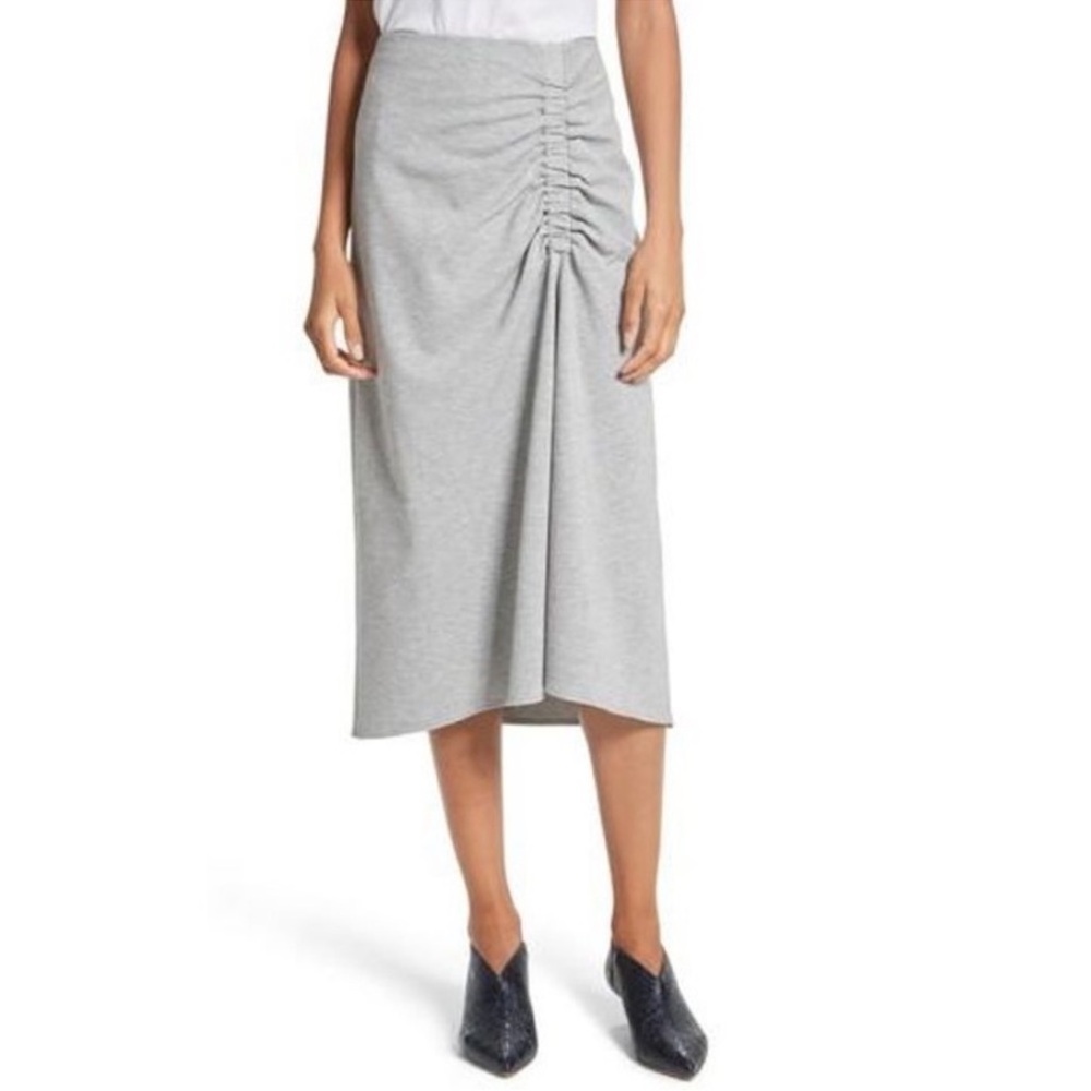 Tibi Origami Grey Ruched Midi skirt
Size 10